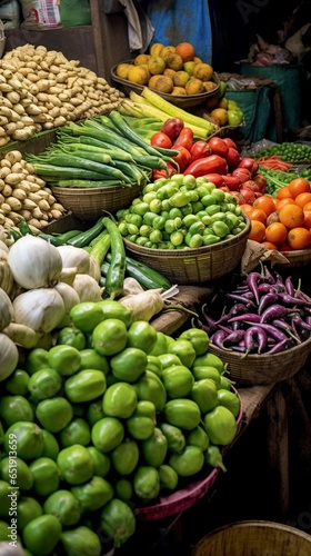 Fresh vegetables background