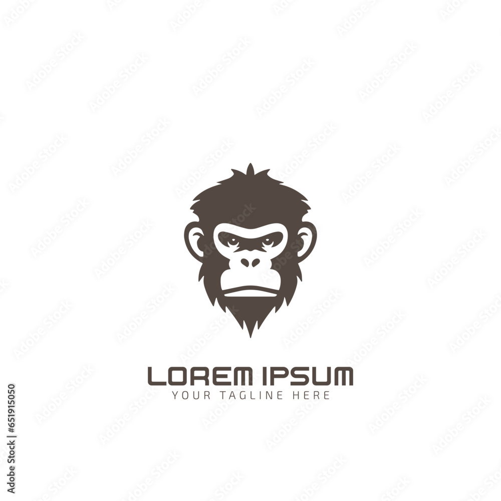 Monkey head logo vector icon design. Monkey face for your avatar and social media profile picture.
