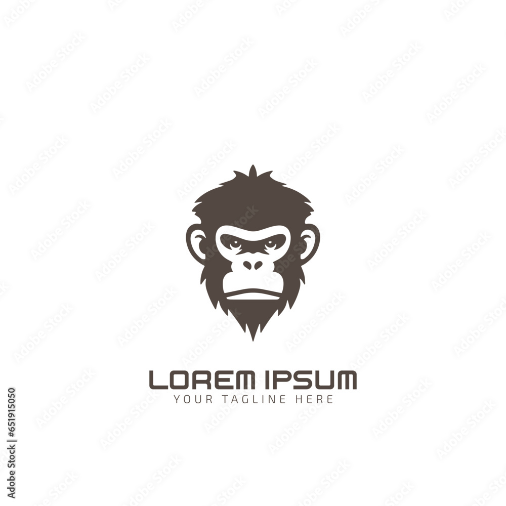Monkey head logo vector icon design. Monkey face for your avatar and social media profile picture. Monkey head logo vector icon design. Monkey face for your avatar and social media profile picture.