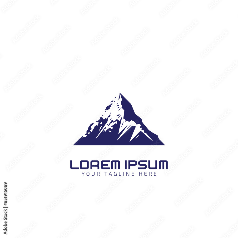 Mountain minimal logo icon design template