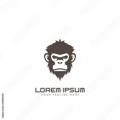 Monkey head logo vector icon design. Monkey face for your avatar and social media profile picture.