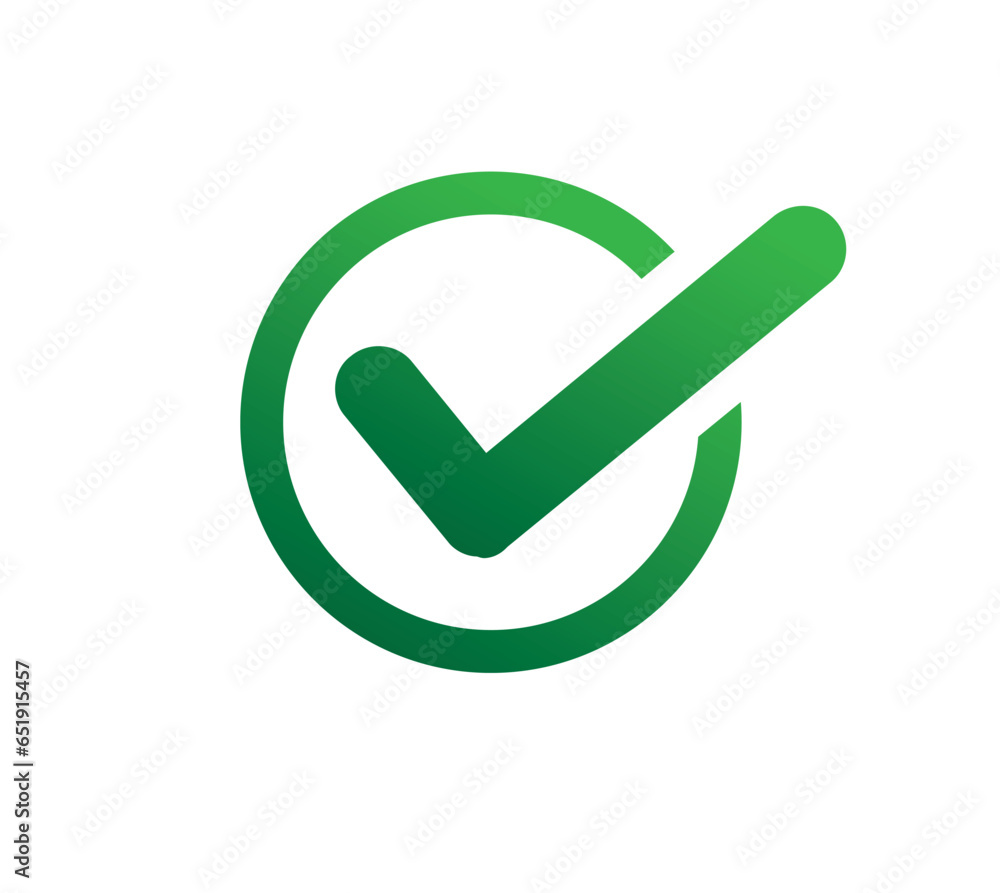 Checking Mark Icon Vector Concept Design