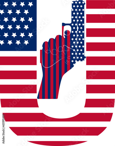 hand with flag photo