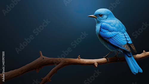 blue bird on branch. © Ilona