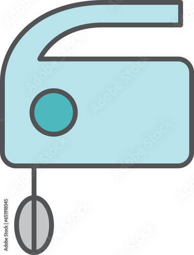 日用品のカラー単品イラストアイコン　泡立て機