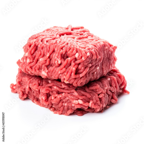 Wallpaper Mural Uncooked spiced minced meat artistically isolated on a stark white background  Torontodigital.ca