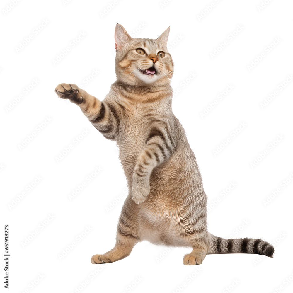 cat happy isolated on white. cat happy isolated on white.