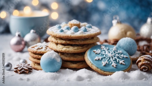 christmas cookies and decorations