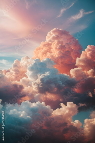 Cloud background created using AI generative tools with realistic photo method