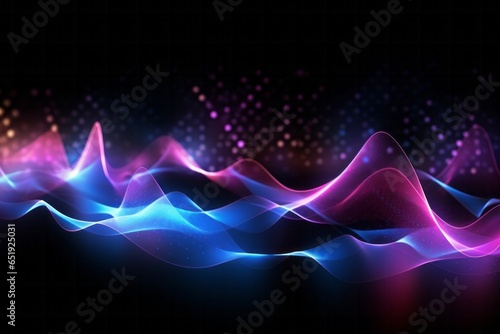 purple sound waveform background