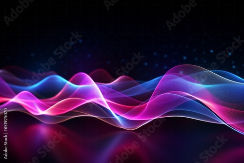 purple sound waveform background photo