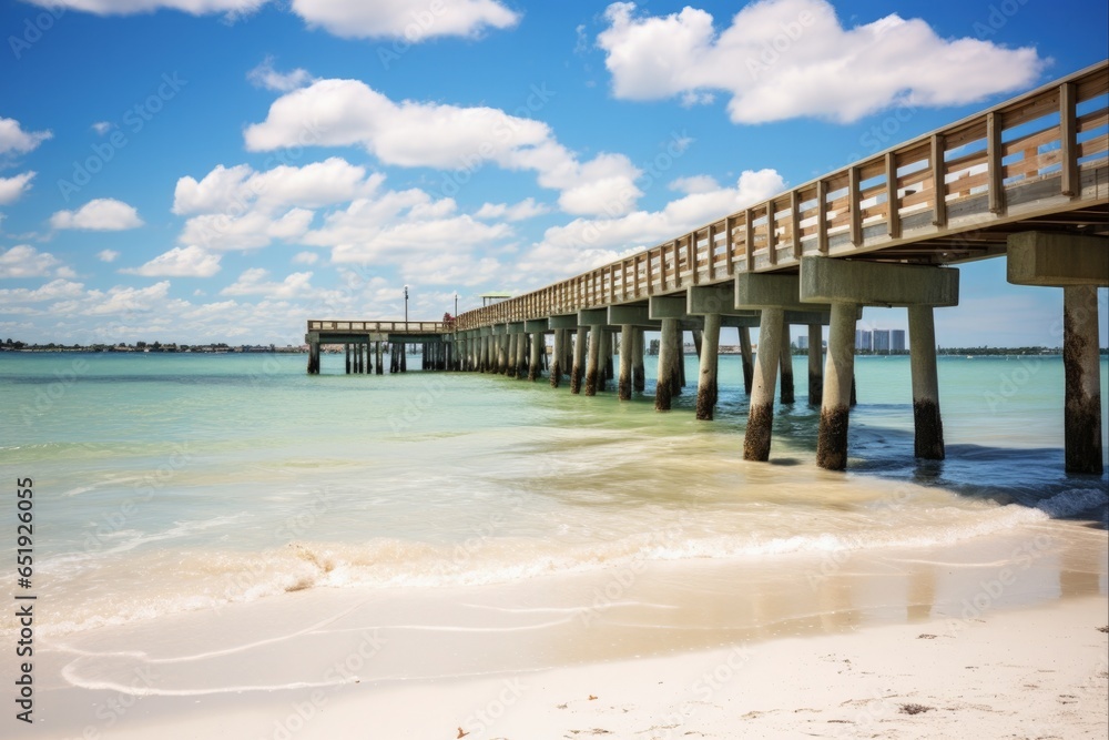 Exploring the Fort Desoto Park's Beach and Gulf of Mexico Fishing Pier with Clear Water and White Sand in Florida Exploring the Fort Desoto Park's Beach and Gulf of Mexico Fishing Pier with Clear Water and White Sand in Florida