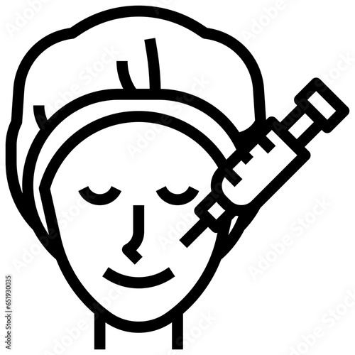 BOTOX filled outline icon,linear,outline,graphic,illustration