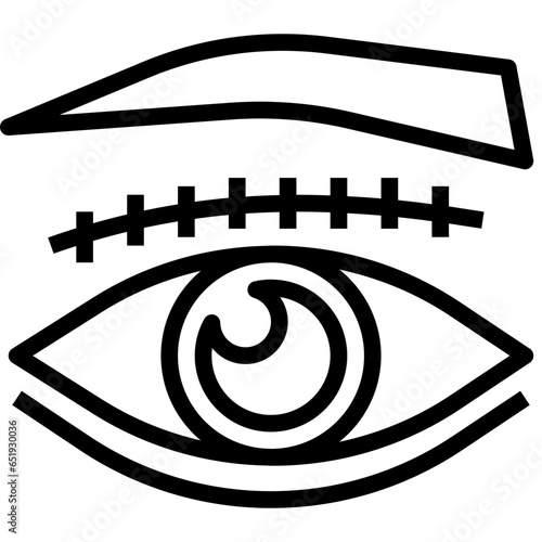 BLEPHAROPLASTY filled outline icon,linear,outline,graphic,illustration
