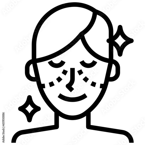 FACIAL IMPLANTS filled outline icon,linear,outline,graphic,illustration