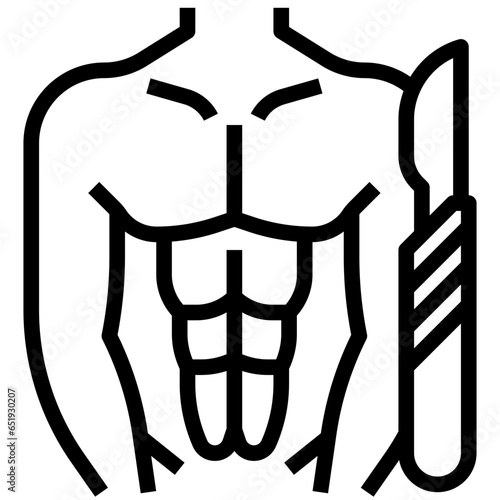 SIX PACK SURGERY filled outline icon,linear,outline,graphic,illustration