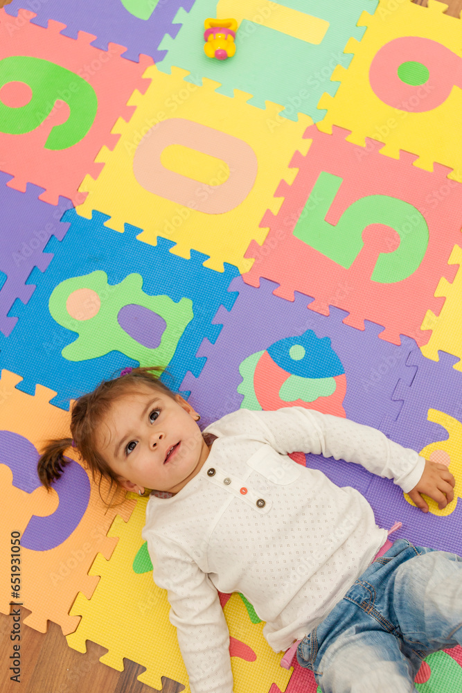 girl in kids room, Czech Republic girl in kids room, Czech Republic