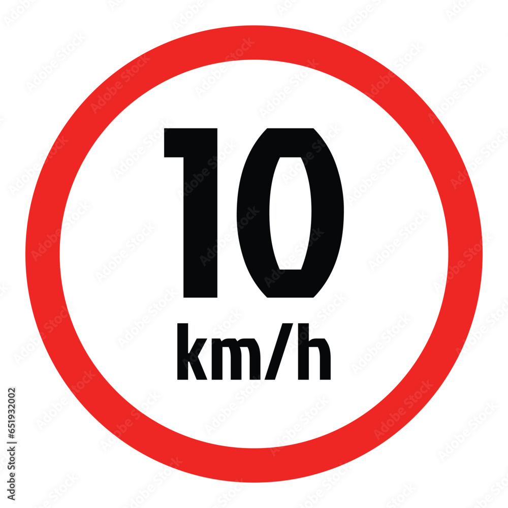 speed limit warning sign icon, traffic symbol. vector isolated on white background. simple and modern design speed limit warning sign icon, traffic symbol. vector isolated on white background. simple and modern design