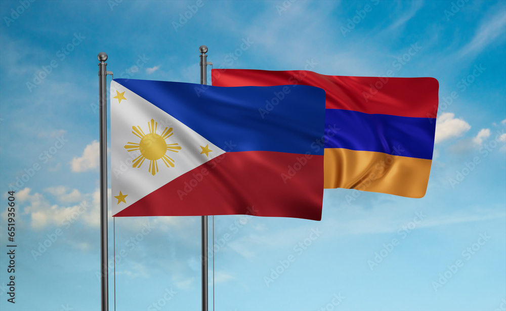 Armenia and Philippines flag Armenia and Philippines flag