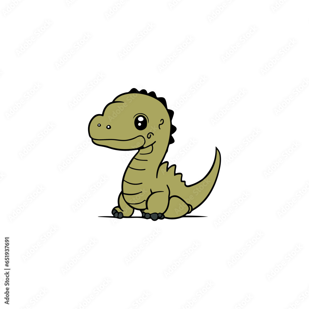 Obraz premium Cute Dinosaur Vector Illustration Art
