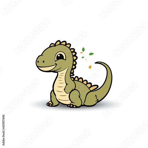 Cute Dinosaur Vector Illustration Art