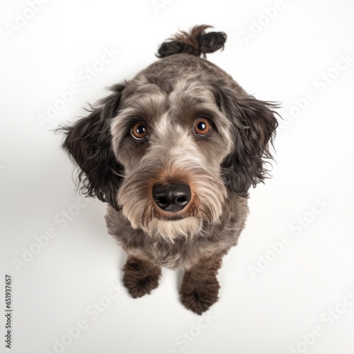 portrait of a dog isolated on white background