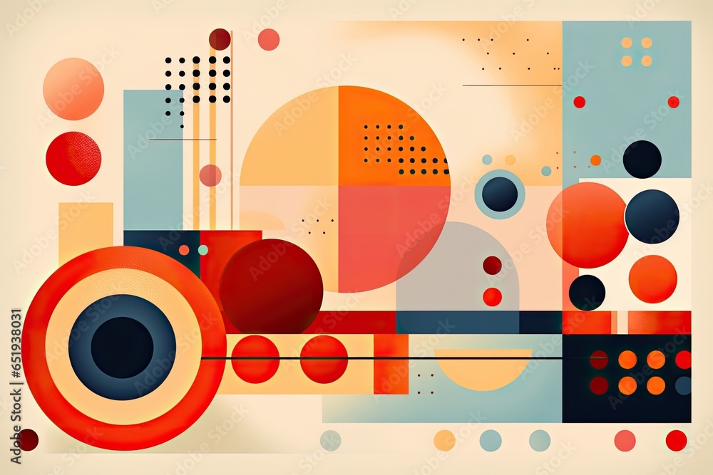 retro-inspired abstract picture with a vintage color palette and playful patterns, evoking nostalgia - Generative AI