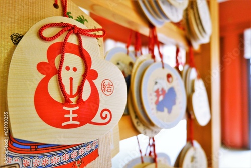 日枝神社、赤坂、hie-jinja、神社、東京、日本、神道、屋外、参拝、お参り、初詣、信仰、崇拝、祈り、お願い、建築、建物、空、赤、青、
