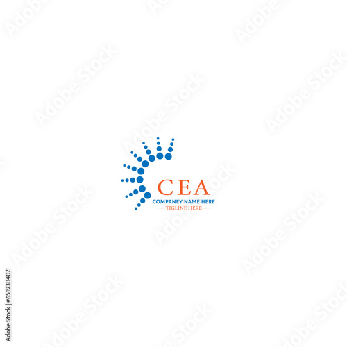 CEA letter logo design in 3 style. CEA polygon, circle, triangle, hexagon, flat and simple style with black and white color variation letter logo set in one artboard CEA logo, CEA.
