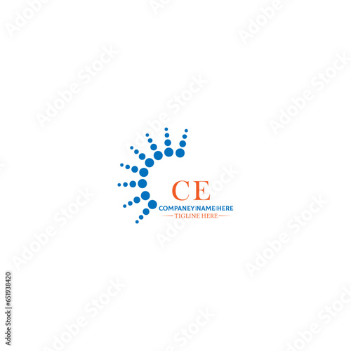 CE letter logo design in 3 style. CE polygon, circle, triangle, hexagon, flat and simple style with black and white color variation letter logo set in one artboard CE logo, CE.