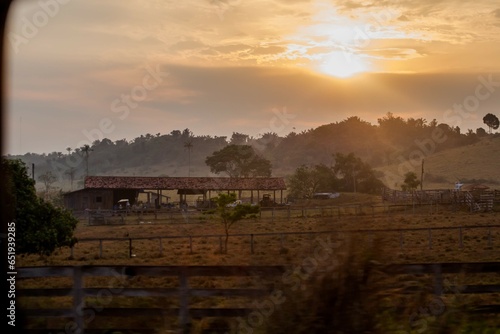 nascer do sol em porto velho Rondonia Brasil amazonia brasileira  photo