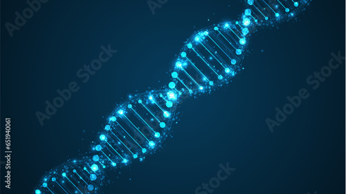 DNA. Medical science, genetic biotechnology, chemistry biology. Innovation technology concept and nano technology background