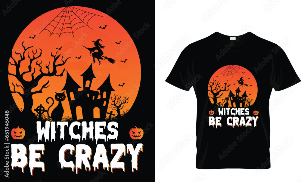 Halloween Unique  And High Quality T-Shirt Vector.
This  Season To Be Happy ,Horror And Spooky .Ready For Print  
Clothes ,Mug ,Greeting Card. Cartoon-Style,
Pumpkins ,Cats ,Bats ,Witches Design.