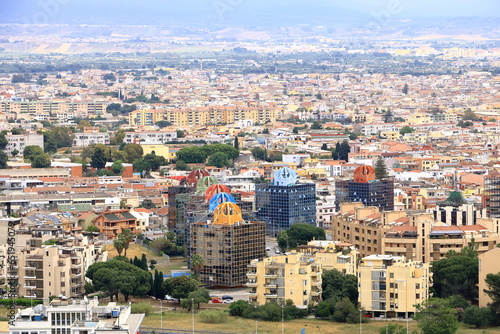 Panoramic view over the city of Cagliari, capital of Sardinia, Italy  view from Parco di San Michele © Dynamoland