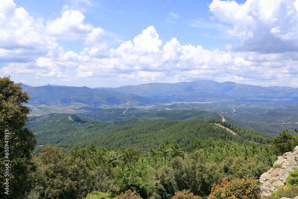 sardinian mountain landscape near Biddamanna Istrisàili/Villagrande Strisaili/Arzana, Italy