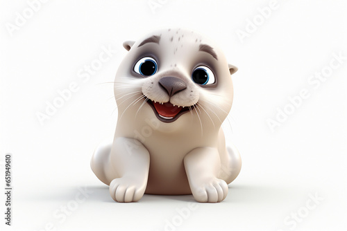 3d design of cute character of a seal