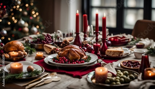 christmas table setting