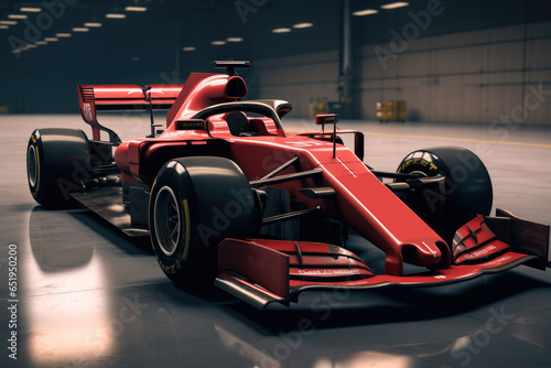 A red formula car.
