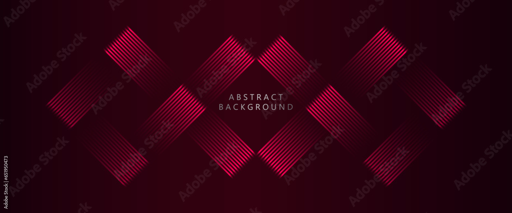 3D abstract red glowing lines shaped woven pattern on elegant red background. modern style. - obrazy, fototapety, plakaty 