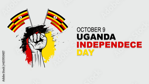 Photographie Vector illustration of Uganda independence day, Celebrated every year on 9 October