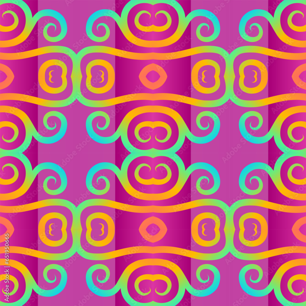 Seamless colourful batik ethnic dayak aztec Kalimantan pattern for background textile garment Seamless colourful batik ethnic dayak aztec Kalimantan pattern for background textile garment