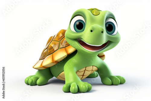 3D design of a cute turtle character