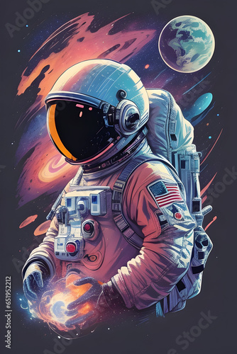 astronaut in galaxy