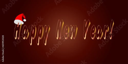 bright symbolic background with New Year's greetings