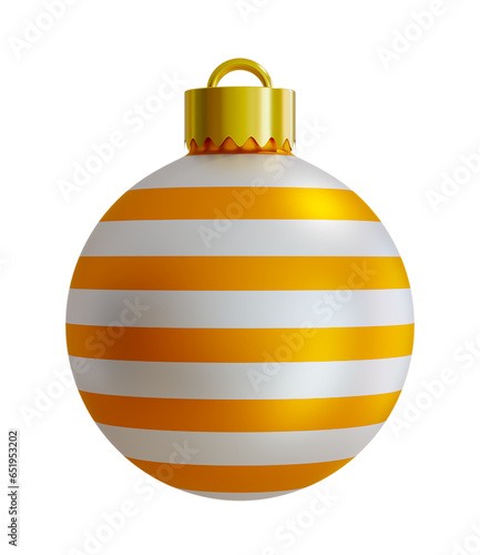 christmas ball isolated on clear background