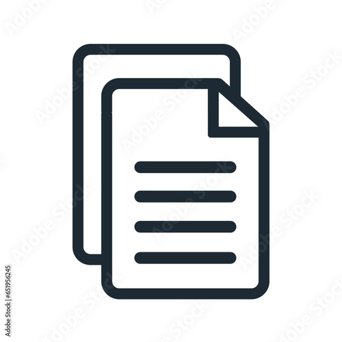 Document flat icon, file sign - stock vector