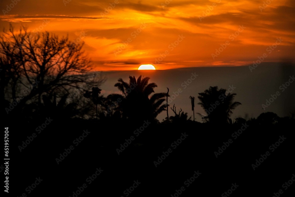 Por do sol e nascer do sol em Proto velho Rondonia Brasil Amazonia Brasileira 