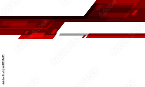 Abstract red grey technology geometric motion template header with white blank space design modern futuristic creative backrground photo