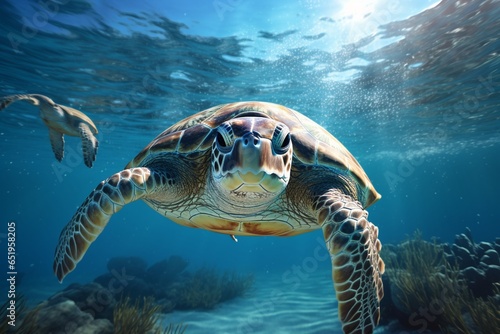 green sea turtle, Generative AI