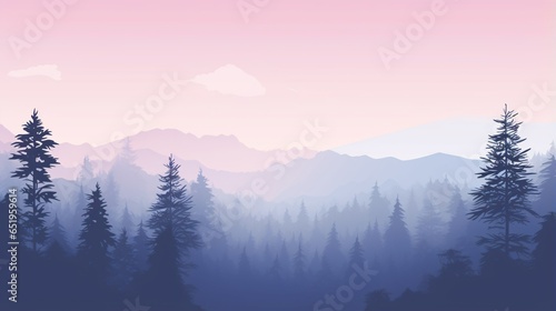 Misty morning light pink purple pastel gradient dreamy atmosphere pc desktop wallpaper background  ai generated  